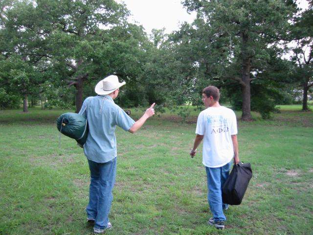 Scouting out the field - NT5TU and KD5SYI