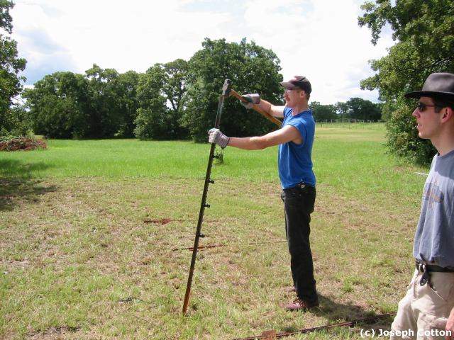 Big tarp needs big stakes - KZ5M and N5NMT