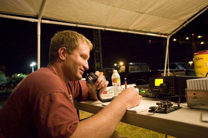 Station 1, operating at night
