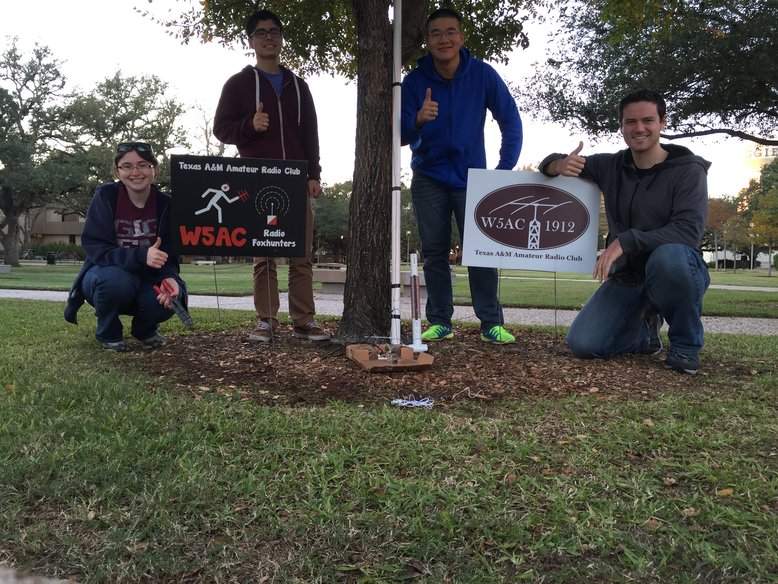 W5AC Foxhunters - Left-to-Right: April, Diego, Yucheng, Mark