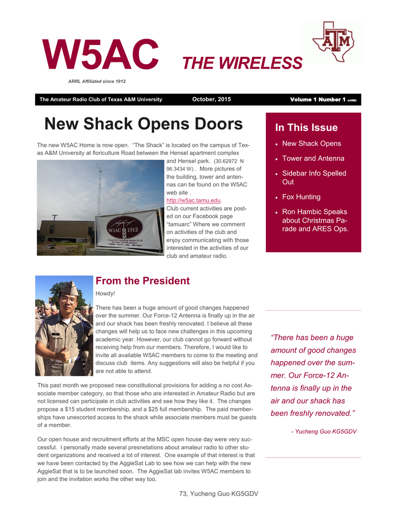 The Wireless - October 2015 cover