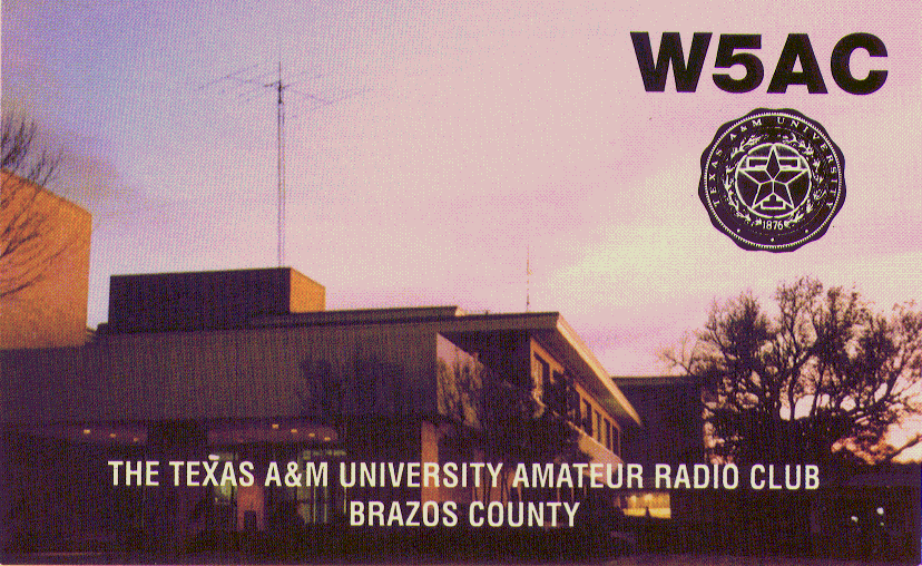 Front of W5AC QSL Card from 1990s