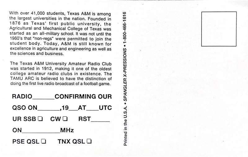 Back of W5AC QSL Card