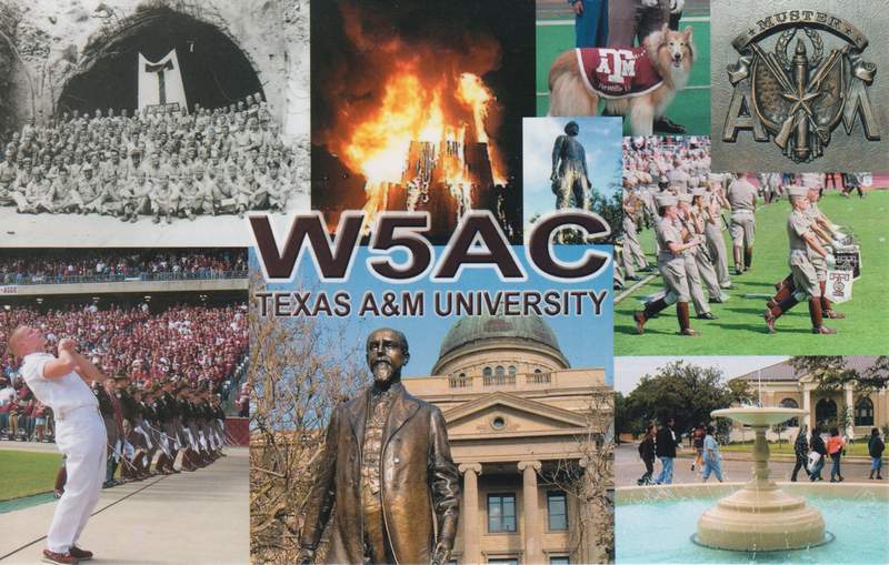Front of W5AC QSL Card